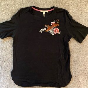 Maje tiger embroidery tee